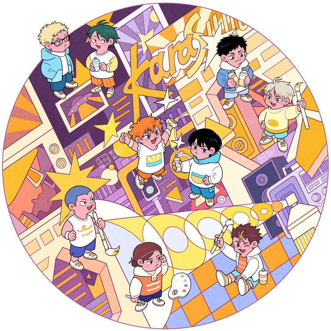 multiple boys black hair 6+boys blonde hair holding shirt glasses  illustration images