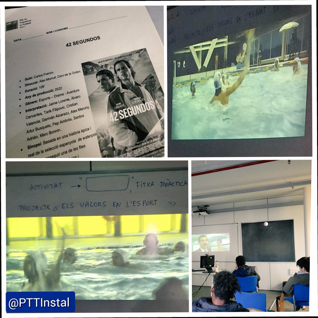 L'alumnat <a href="/PTTInstal/">PTT Instal•lacions</a> @espriusalt visualitza #42SEGUNDOS  en el marc del #projecte <a href="/pfi_edu/">PFI</a> #PFI"Els #valors en l'#esport". 
Peli 100x100 #recomanable per treballar els #valors #socials i #esportius. #Equip #Cooperació #esforç #humiltat #paciència #constancia 🏊‍♂️🏊‍♂️🤽‍♂️🤽‍♀️💯