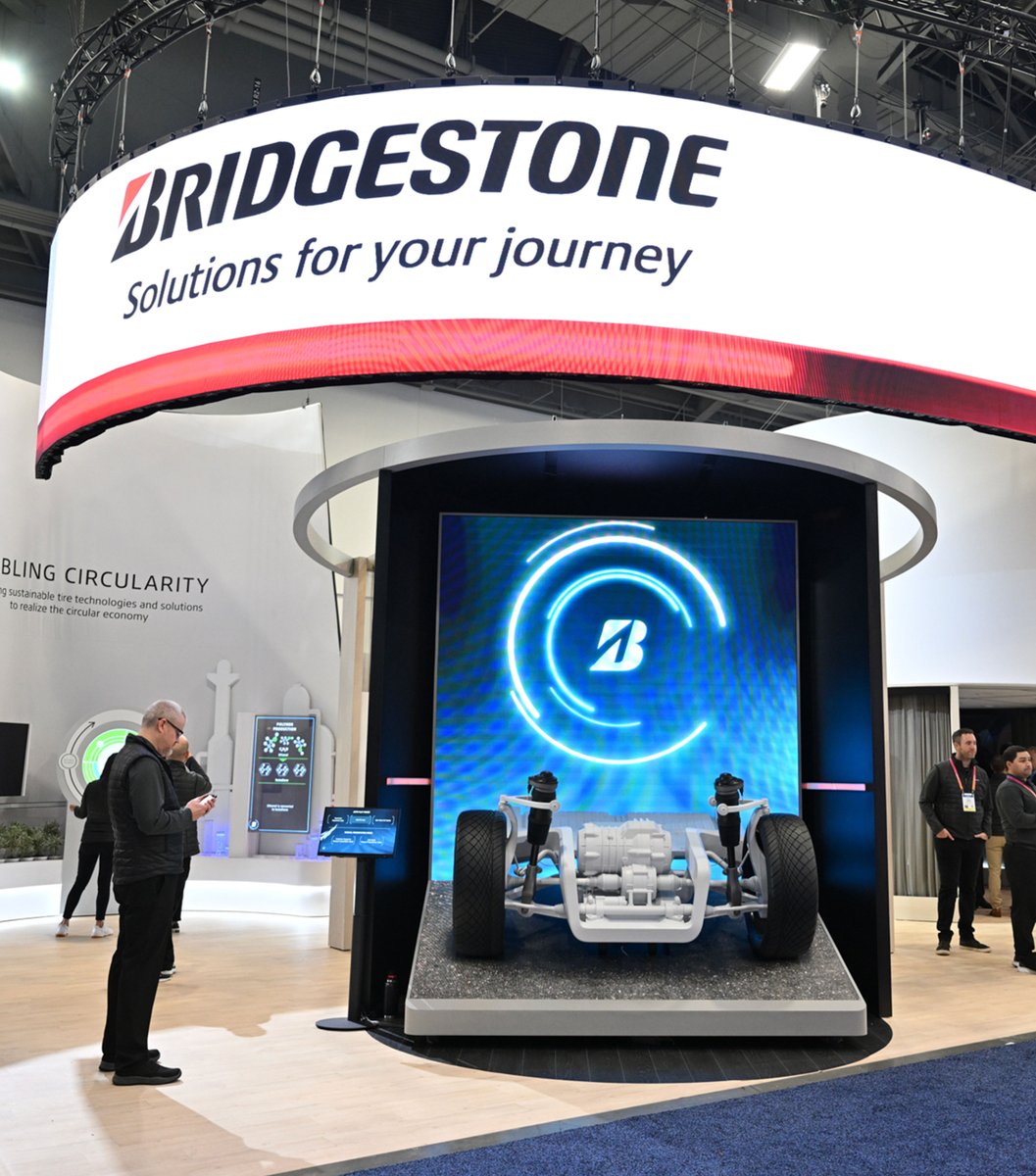 Firestone Airide made its debut at #CES2023 demonstrating our ability to enhance performance, comfort, safety and efficiency of electric and autonomous vehicles by combining our automotive smart air spring prototype with a premium Bridgestone tire.