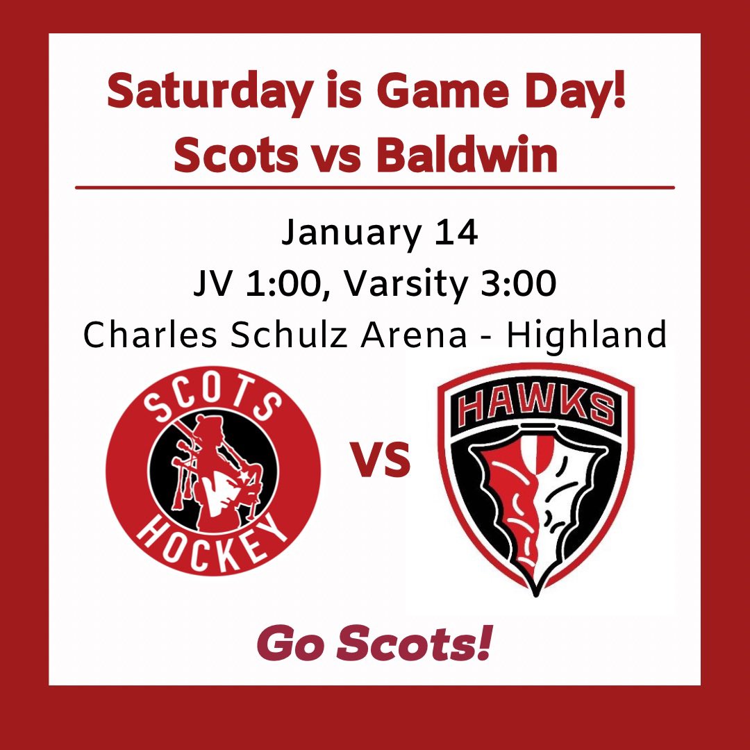 Game Day Saturday, Jan 14!
Go Scots!