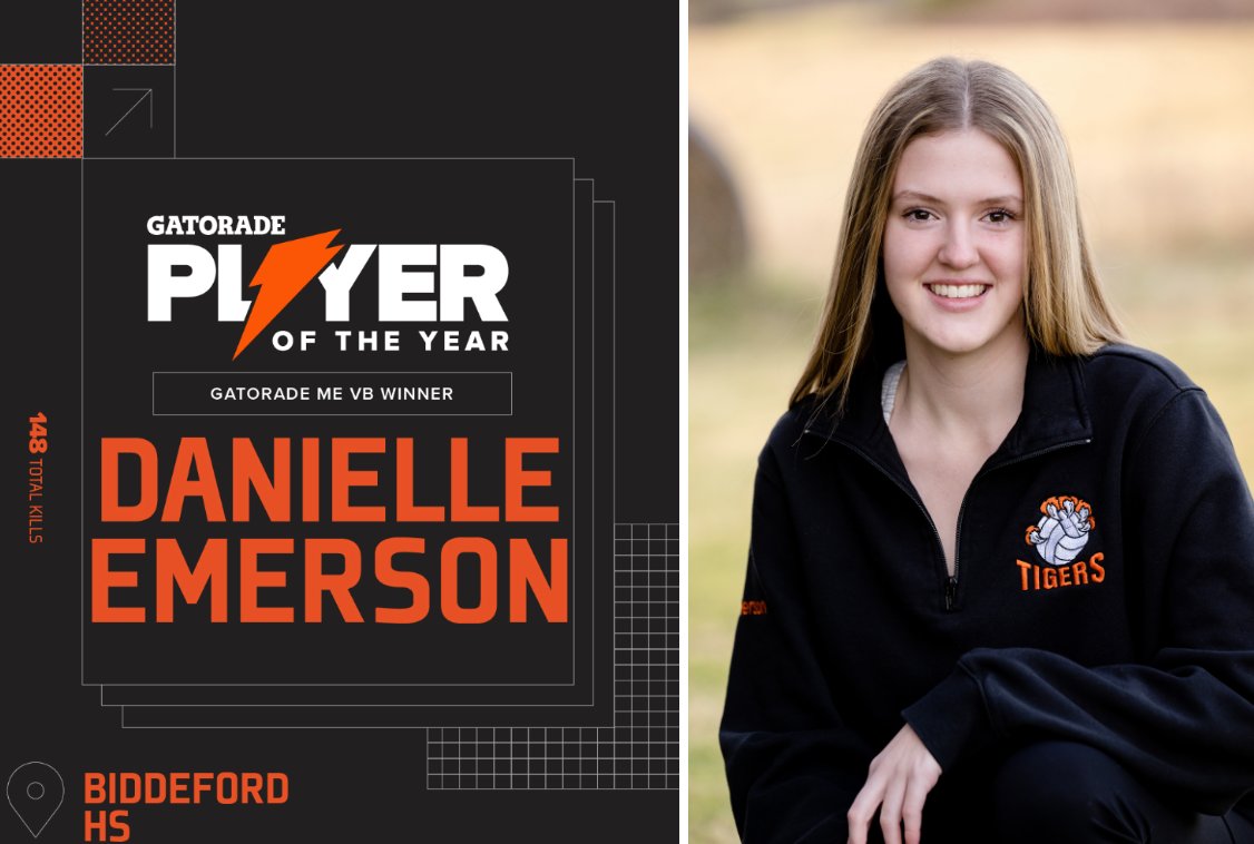BiddHSAthletics's tweet photo. Congratulations to BHS Danielle Emerson! #TigerPride https://t.co/4kF5DE8VoO