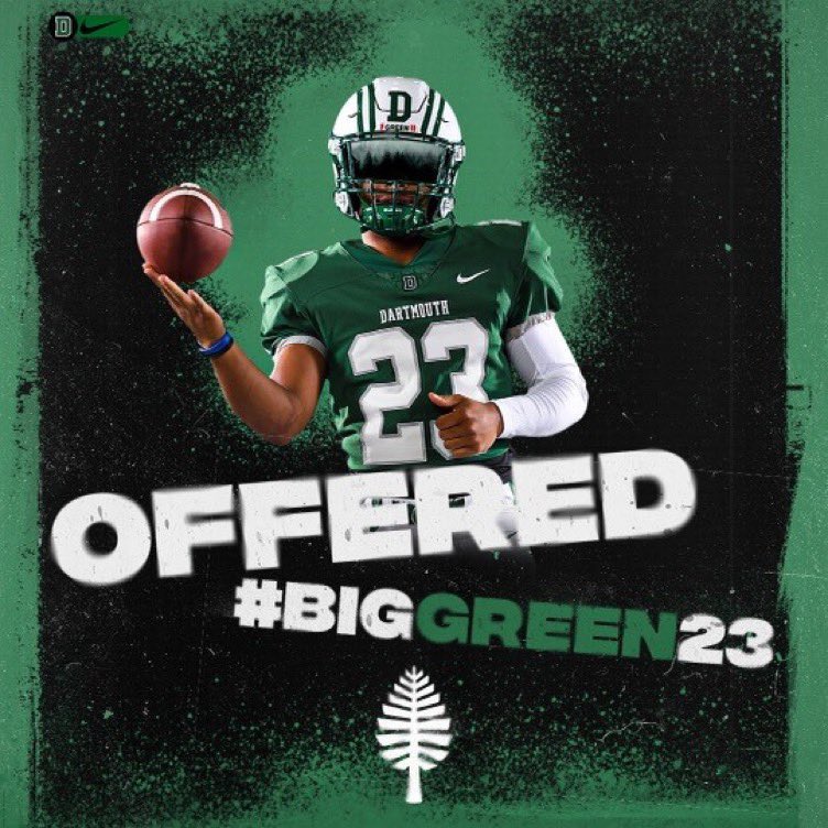 DeclanForde9's tweet photo. After a great call with @coachdaveshula, I am honored to receive an offer to play at Dartmouth College!! 🟢 #BigGreen https://t.co/MrQDdcgZeD