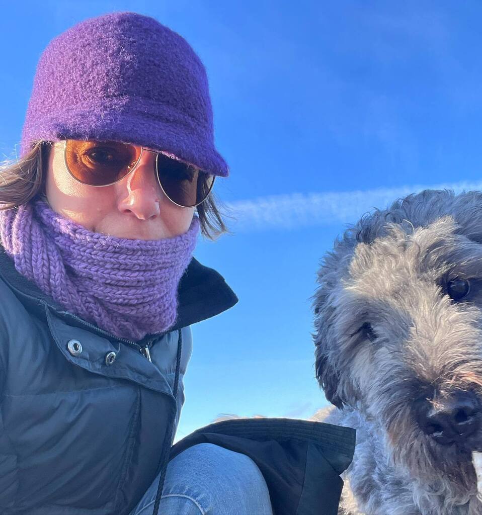 LynnsLids's tweet photo. Morning walks with Tycho are the best! There’s no bad weather, only bad clothing choices. (That was the wind was bitterly cold but my scarf and lid kept me cozy!) https://t.co/k2iUpgsxLz https://t.co/UrfOHPnpDw