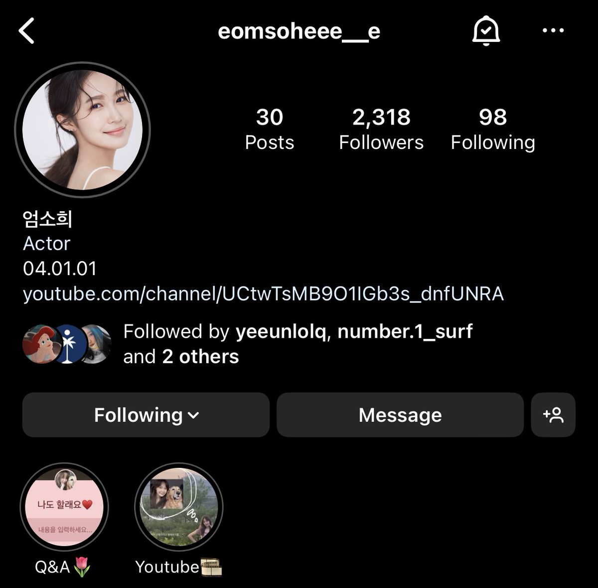 SOHEE’s IG bio now states that she is an ‘Actor’

No information about works have come out as of yet, but we look forward to this new career for our flower 🌷

#SOHEE #소희
#EOMSOHEE #엄소희