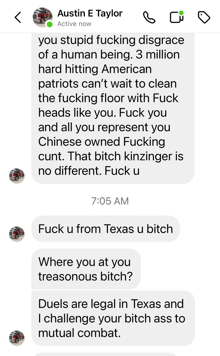 Since @SpeakerMcCarthy lied yesterday about me — in stark contrast to THREE FBI statements about my assistance — my family and I have been flooded with death threats. Here’s the latest. Who is Austin E. Taylor?
