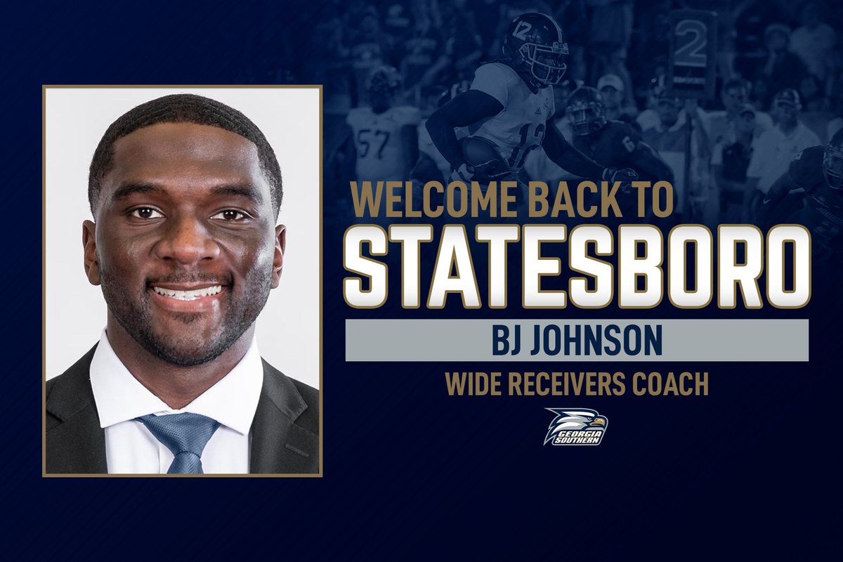 BJ Johnson Hired as Georgia Southern Receivers Coach 📰 bit.ly/3W9Or9D #HailSouthern | #GATA