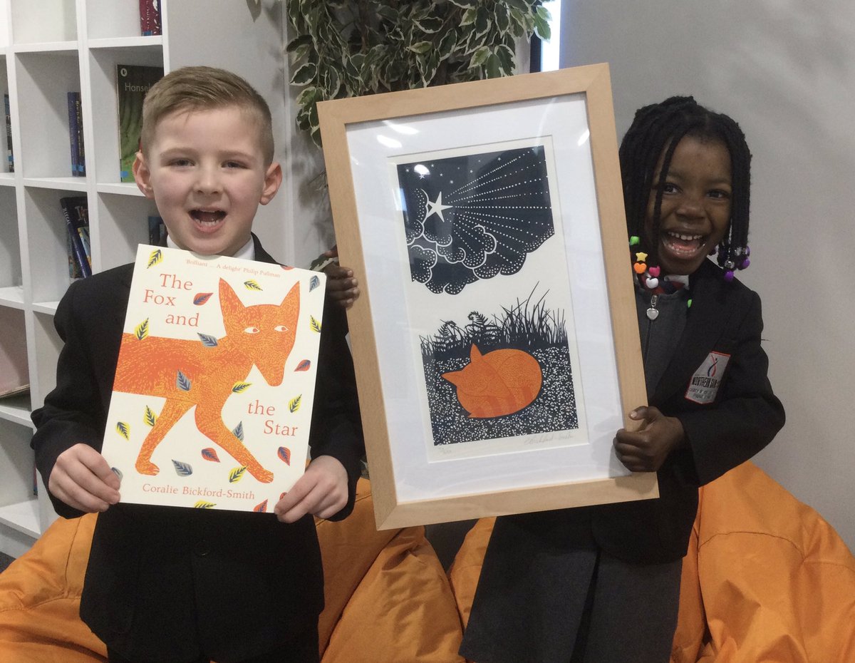 Year2SL's tweet photo. A huge thank you to everyone at Artsmark and Coralie Bickford-Smith for this beautiful limited edition print from her fabulous book ‘The Fox and the Star’. @nsprimary @Artsmarkaward @DNDLT @daytocreate @littleinventors https://t.co/vbwnA0XAhl