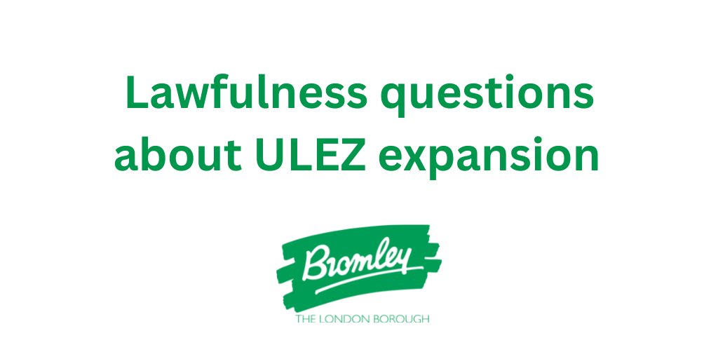 LBofBromley's tweet image. Lawfulness questions about ULEZ expansion - serious questions about the proposed expansion of ULEZ, including the impact on residents, remain.

bromley.gov.uk/news/article/4…