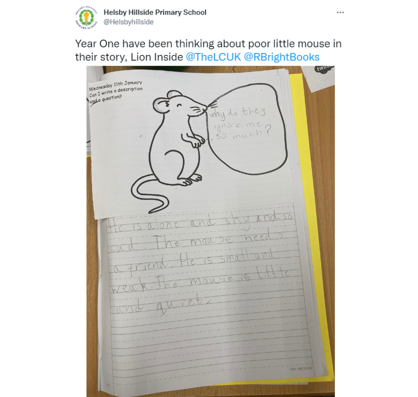 TheLCUK's tweet photo. Happy Friday! It's #WorkerOfTheWeek time! This week's #WorkerOfTheWeek is Year 1 at @Helsbyhillside! Here you can see that this student has consistently punctuated their sentences using capital letters, full stops, and a question mark. Brilliant demonstration of mastery keys!🥳✨ https://t.co/SQUcehR0HS