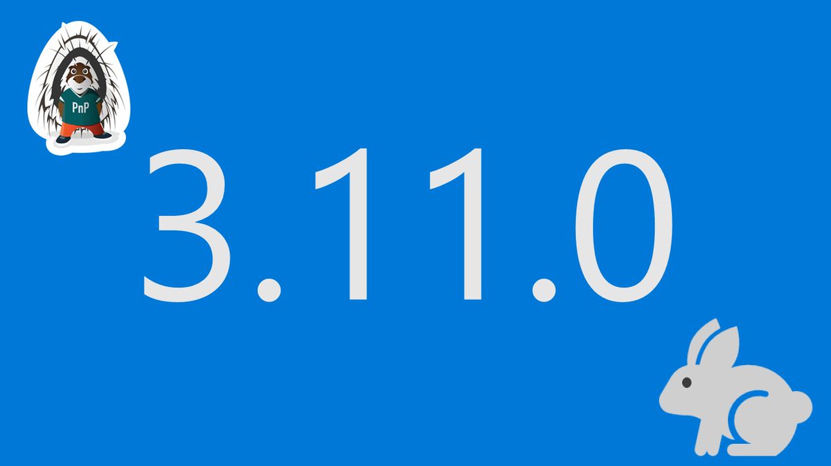 m365pnpjs's tweet image. 🎉 Release 3.11.0 is out. 
- Overhaul of  Graph-OneDrive module providing file/folder method for OneDrive/SharePoint.
- bugs fixed and documentation updates.
See Changelog for more details:
github.com/pnp/pnpjs/blob… 
#PnPjs #Microsoft365Dev #M365PnP #PnPWeekly
