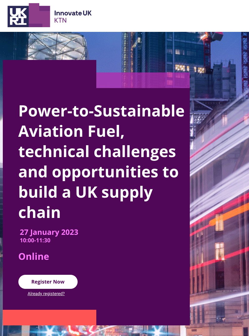MCarter_KTN's tweet photo. Join our 1st #SAFMasterclass on #PowerToLiquids 27 Jan 10am w @Airbus @sheffielduni @imperialcollege to hear abt opps & challenges https://t.co/9CYOmlONxY @PClark_KTN @KTN_Transport https://t.co/78WgvrTSRc