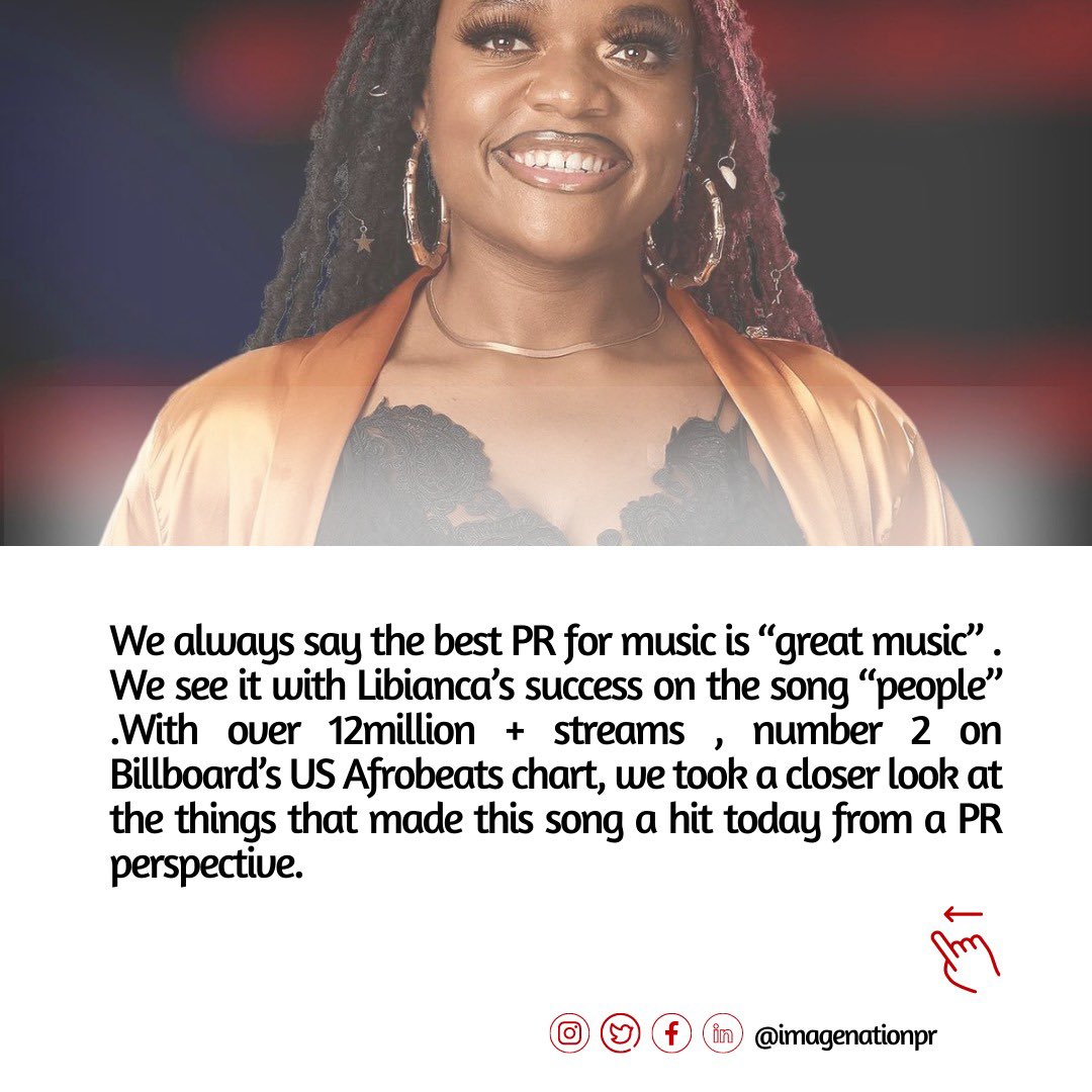 santherlabelle's tweet photo. #INsights #TalkingPR 

I know for a fact that everytime you go on instagram or TikTok, 9 times out of 10 you’ll hear People by @iamlibianca 

@ImageNationPR decided to share some lessons with Music stakeholders esp our Cameroonian stakeholders on how they can achieve this success https://t.co/KVwhZFCIyF