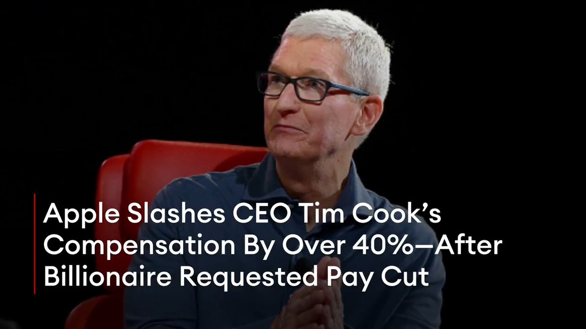 Apple announced Thursday it is lowering CEO Tim Cook’s annual