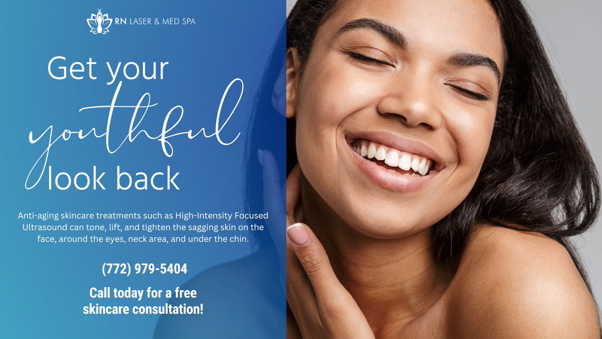 spa_rn's tweet image. Anti-aging skincare treatments such as High-Intensity Focused Ultrasound can tone, lift, and tighten the sagging skin.
🌴 Fort Pierce, FL 34950
#highfrequencyultrasound #rnlasermedspa #medspa #skincare #dermaplaning #skincare #beauty #clearskin