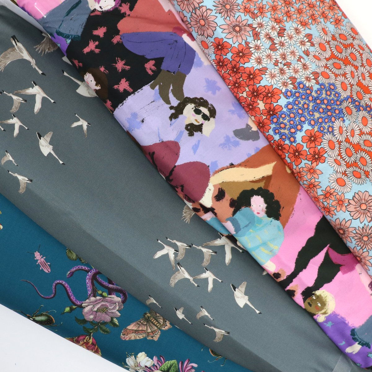 I have a new selection of cotton lawn and viscose challis from Lady McElroy's sustainable collection in stock. ow.ly/yssF50Mlm2I