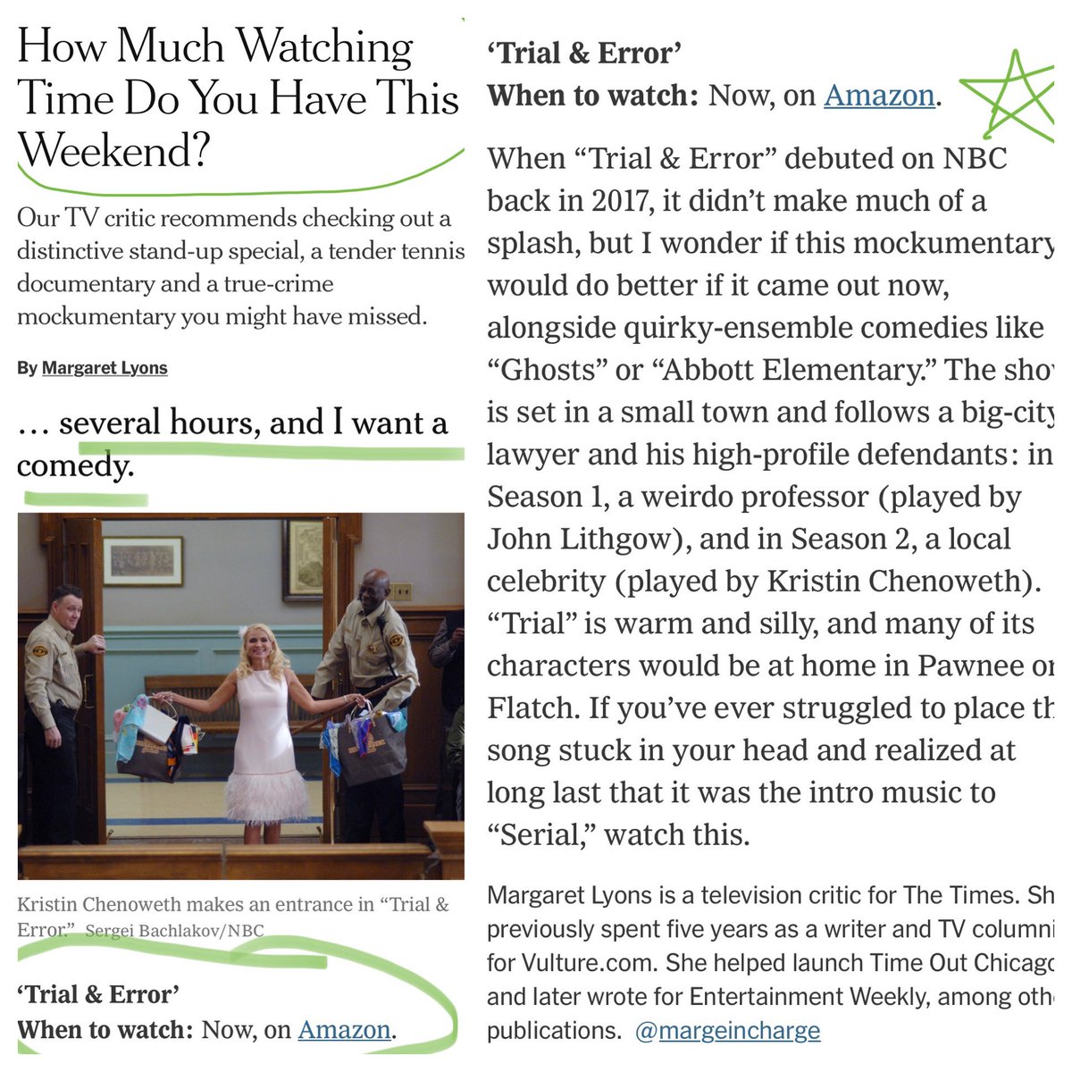 Nicholas D'Agosto 🏳️🌈 (@nicholasdagosto) on Twitter photo TRIAL & ERROR is on <a href="/PrimeVideo/">Prime Video</a> … enjoy!!
Playing Josh on this show was the best gig of my career to date. Fun and funny people all around. And my son was born during it… episode 7, I think! 🤪
Thank you <a href="/margeincharge/">Margaret Lyons</a> for raising it up as a show not to be forgotten. <a href="/nytimes/">The New York Times</a> TRIAL & ERROR is on <a href="/PrimeVideo/">Prime Video</a> … enjoy!!
Playing Josh on this show was the best gig of my career to date. Fun and funny people all around. And my son was born during it… episode 7, I think! 🤪
Thank you <a href="/margeincharge/">Margaret Lyons</a> for raising it up as a show not to be forgotten. <a href="/nytimes/">The New York Times</a>