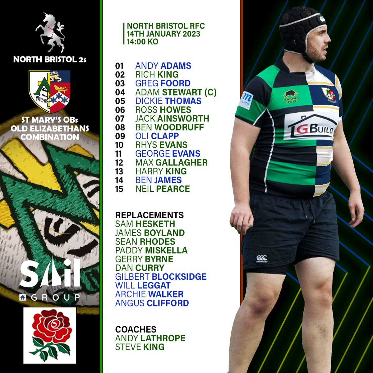 SMOBRUGBY's tweet photo. Here are our teams for tomorrow's games:
1s local derby home v @FramptonRFC Counties 2 Glos South
and our 2s partnership with @OldEsRFC Thundercats continues v @NBRFC away
Both KO 2pm
#UTS #Impavidus #GoWell
@swsportsnews @GRFUrugby @BS_Matters @local_rugby https://t.co/4ETNkqAFye