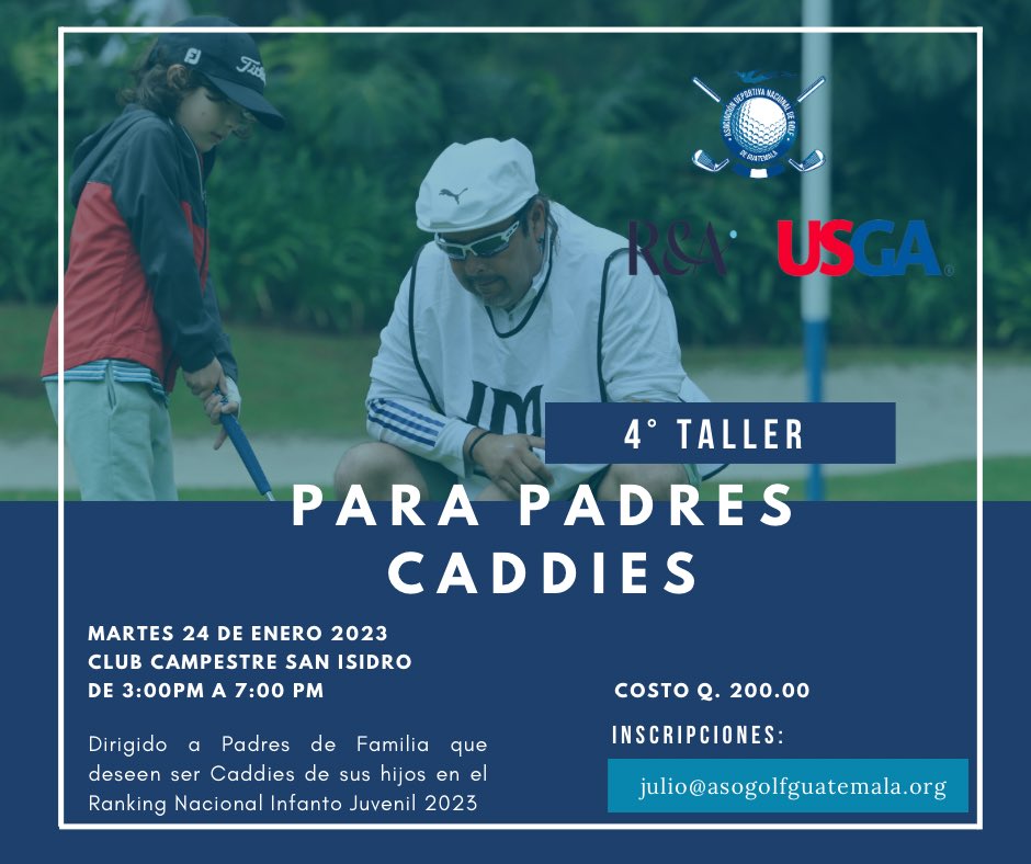 Seguimos capacitando para una mejor práctica de este bello deporte. 

Cuarto taller para padres caddies.

#somosasogolf #asogolfgt
