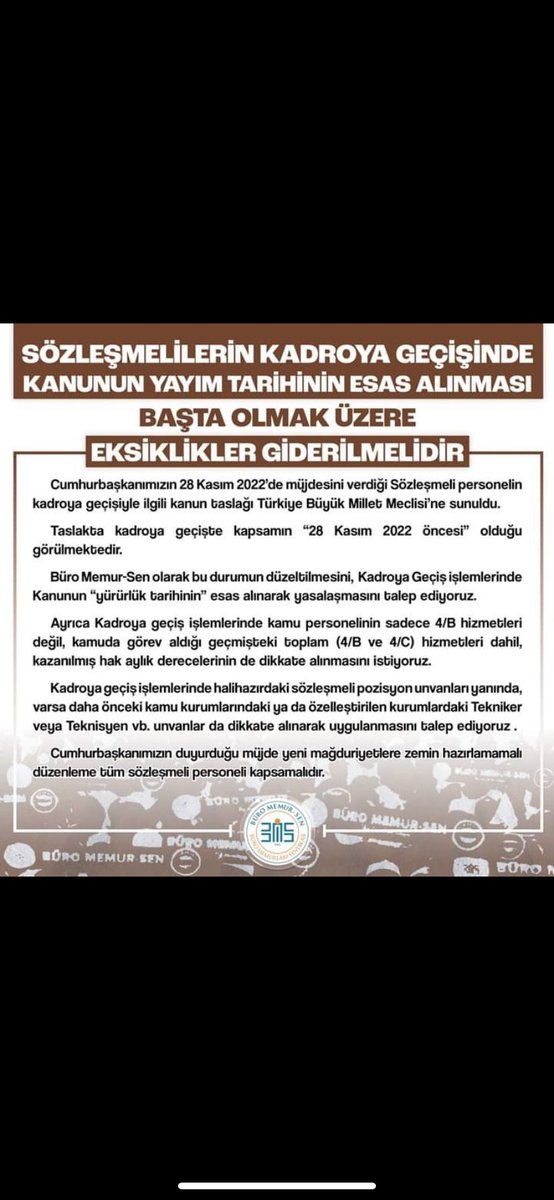 bgradgaann's tweet photo. #sözleşmeliyekadro  yeni mağduriyetlere zemin hazırlanmamalı… https://t.co/fBhinLUzXJ