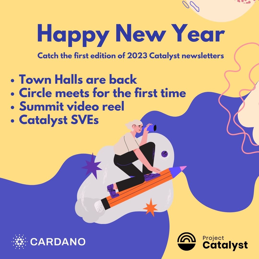 dannyribar's tweet photo. It's Friday, #Cardano 🍻

✅ Time to load insights from #ProjectCatalyst 🏗️

👉 Town Halls are back, Circle meets, Summit video, Catalyst SVEs &amp; more. Catch the latest updates via this year's first issue #61:

🔗 https://t.co/iIJ7SglaaP

Happy New Year! #ada $ada https://t.co/q5DM6xSAl9