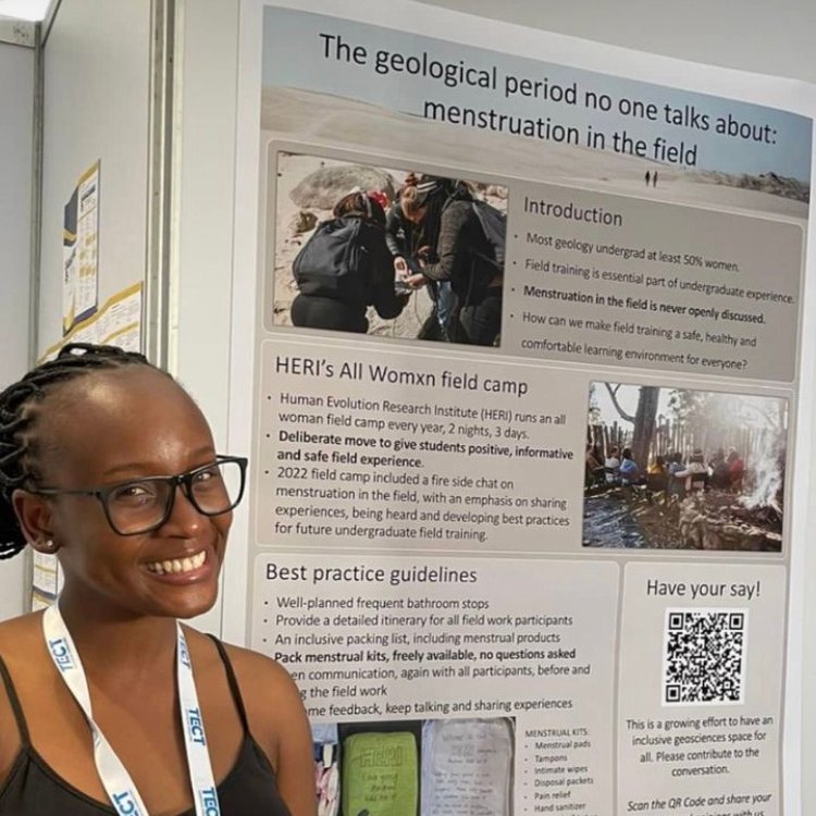 'The Geological Period no one talks about.'

Excellent work by @Ripanzell at #Geocongress2023, opening up conversations around menstruation in the field.