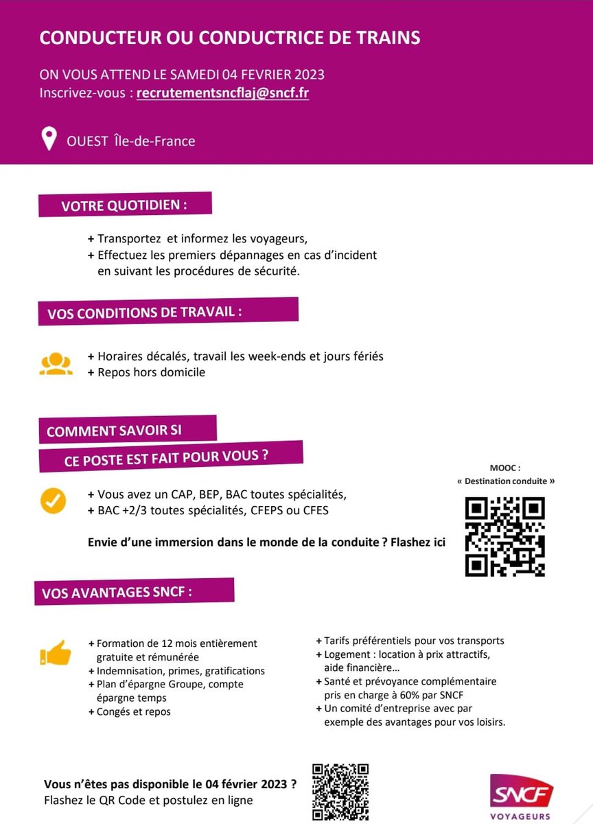 Job dating sur inscription le samedi 4 février, au 34 rue du Commandant Mouchotte- Paris 14e📍

L’évènement se déroulera sous forme d’entretien de 30’🚊 

<a href="/Jemmel_Ma/">Jemmel Mahi</a> <a href="/assetouaparicio/">Assetou APARICIO</a> <a href="/Moussa_Kante1/">Moussa KANTE</a> <a href="/FouedKaouachi/">KAOUACHI Foued</a> <a href="/Said_LAJ/">Said</a> <a href="/Jmounir01/">J.Mounir</a> <a href="/GrisoglioA/">Grisoglio Agnès</a> <a href="/delphine_ledoux/">Delphine Ledoux</a> <a href="/Sylvain_Jonnet/">Sylvain Jonnet</a>