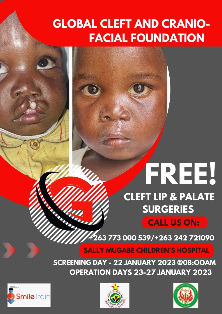 Do continue to spread the word that we are doing FREE CLEFT LIP AND PALATE SURGERIES. RT, Like and share to every social media platforms.
<a href="/InfoMinZW/">Ministry of Information, Publicity & Broadcasting</a> <a href="/MoHCCZim/">Ministry of HealthZW</a> <a href="/Smiletrain/">Smile Train</a>