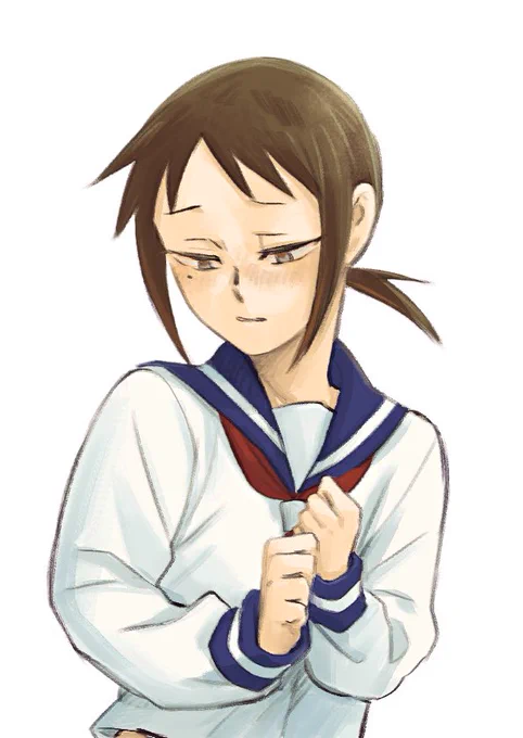 じゅう…ねん前に描いた絵のリメイクをしていた寝ます 