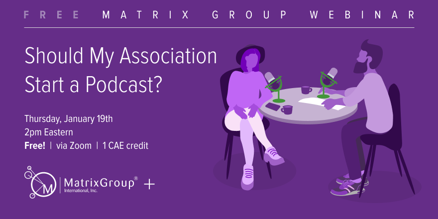 Wondering: "Should my association start a podcast?" Join us for a lively discussion with the <a href="/AssocBriefings/">Association Briefings</a> team on 1/19 at 2pm ET as we break down the WHYs, WHATs &amp; HOWs of podcasting to help you determine if it’s right for your org. Register > bit.ly/3QzILVe #assnchat