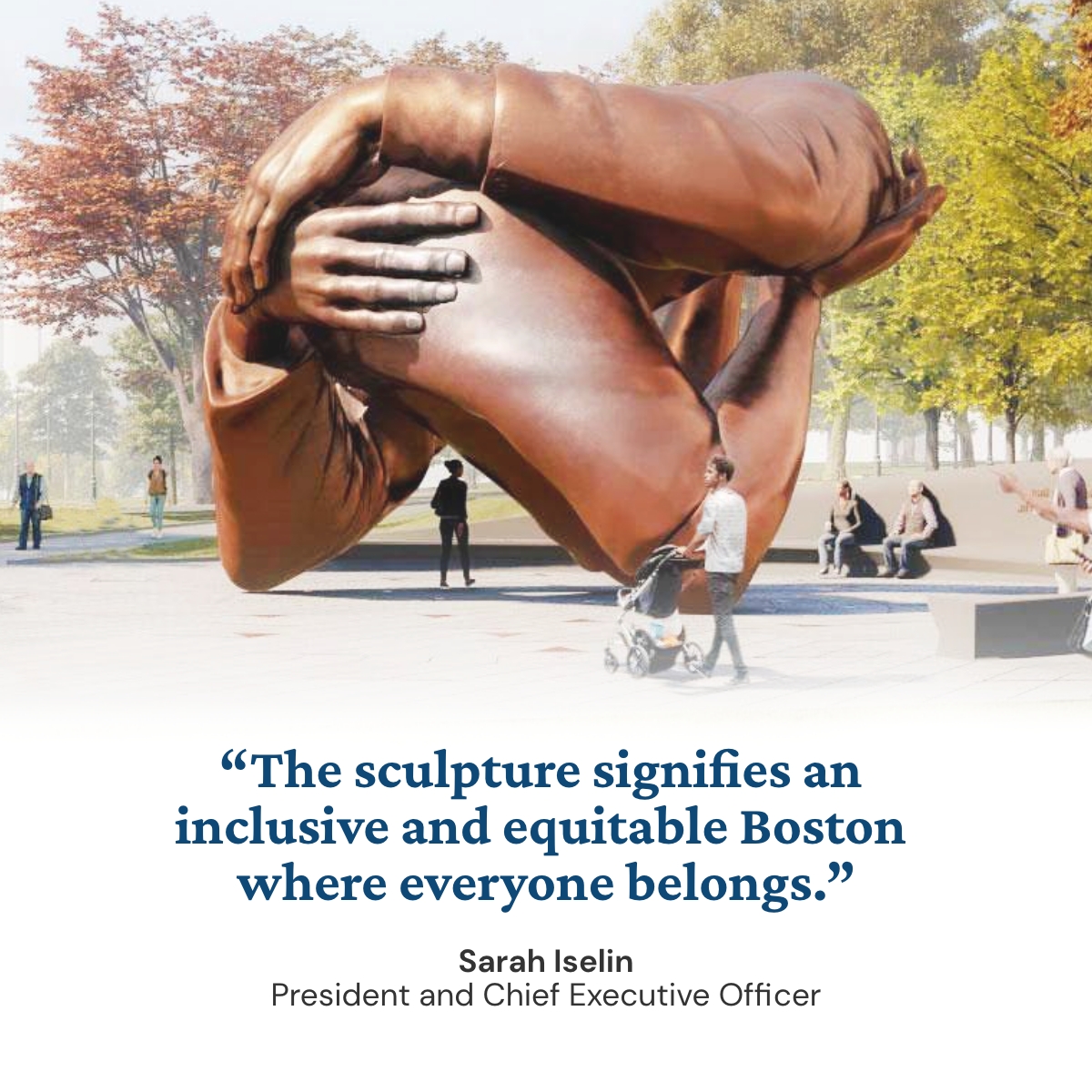 BCBSMA's tweet image. Today, #TheEmbrace sculpture is being unveiled on Boston Common in honor of Dr. Martin Luther King Jr. We’re proud to be a founding sponsor of this powerful memorial that reminds us of our shared humanity. Learn more at spr.ly/60173VMwz. #MLK
