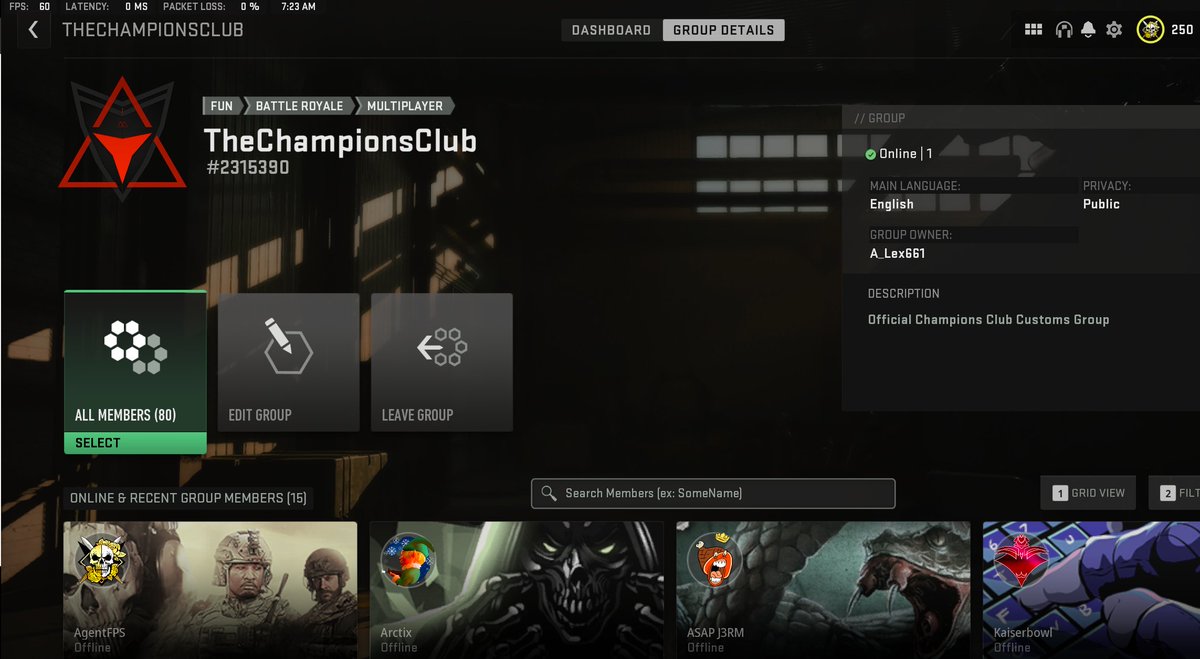 CC_CustomsVSM's tweet photo. 80 members in the new Warzone 2.0 group &amp; still no customs have been added to the game. So it looks like we will start the year with Multiplayer Customs!

1. Search and Destroy
2. Domination 
3. FFA
4. Hard Point
5. Team Deathmatch 

Who is down to run some practice rounds soon? https://t.co/hO7E9JhiP0