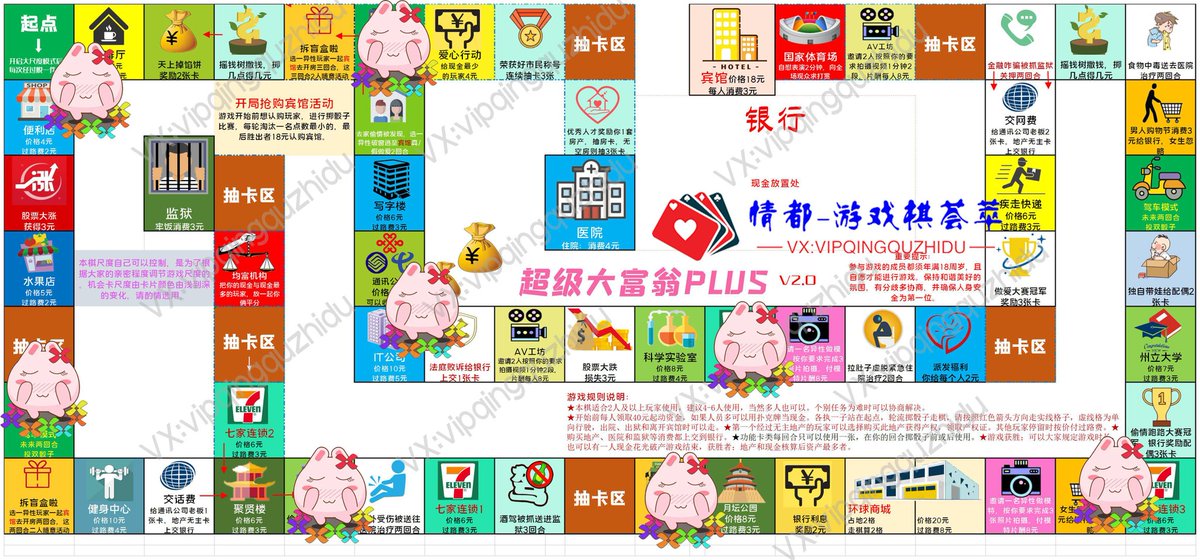 magic556677's tweet photo. 多人游戏—— 超级大富翁情趣版  本棋3-8人都可以玩，男女比例可以不均等。 卡牌齐全，很污 很搞笑 ＃超污游戏 ＃情趣游戏 ＃成人大富翁 ＃纸质飞行棋 大全 棋盘材质可选哦  更多更详细 请加我   ，喜欢去主页找我索取 https://t.co/D8uiyMUd8Q