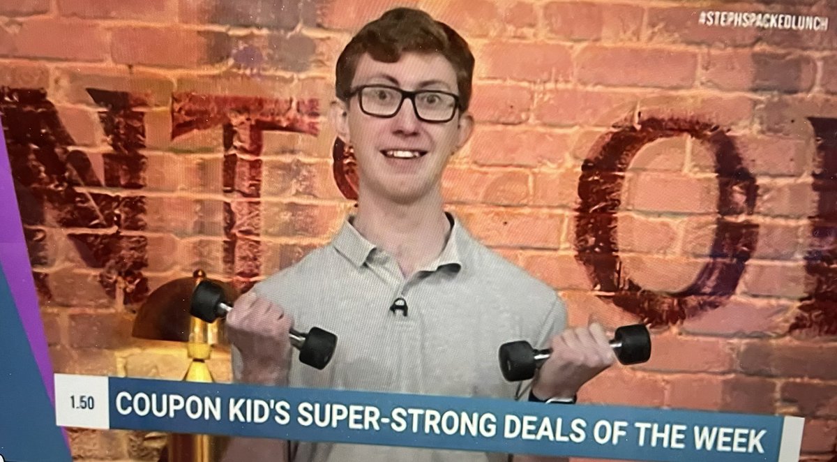 Jordon_Cox's tweet photo. Quite an eventful day on @PackedLunchC4! From drinking (and spilling) on the job, to doing a workout 😂

Here are links to each deal for you:

£2 bus fare cap: https://t.co/8Fam8rSKWI

£9.50 holidays: https://t.co/fQPMhMayAp

AF Beer free refills: https://t.co/Yh1NLXJy4J 

(1/2) https://t.co/9poCV1JoOW
