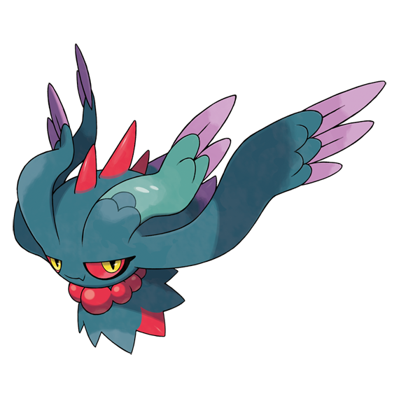 ハバタクカミ、公式絵がめちゃいいですからねハバタクカミ/ポケモンずかん 