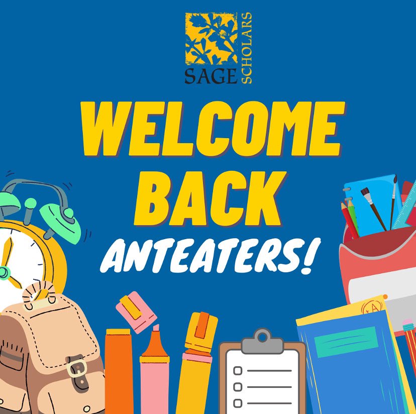 SAGErs, we are so happy to welcome you back after a restful winter break! 🎊Happy first week of Winter quarter. What are you most excited about this quarter? Share in the comments below ⬇️ 
#ucisage #ucisagescholars #ucipride #firstdayofschool #winterquarter