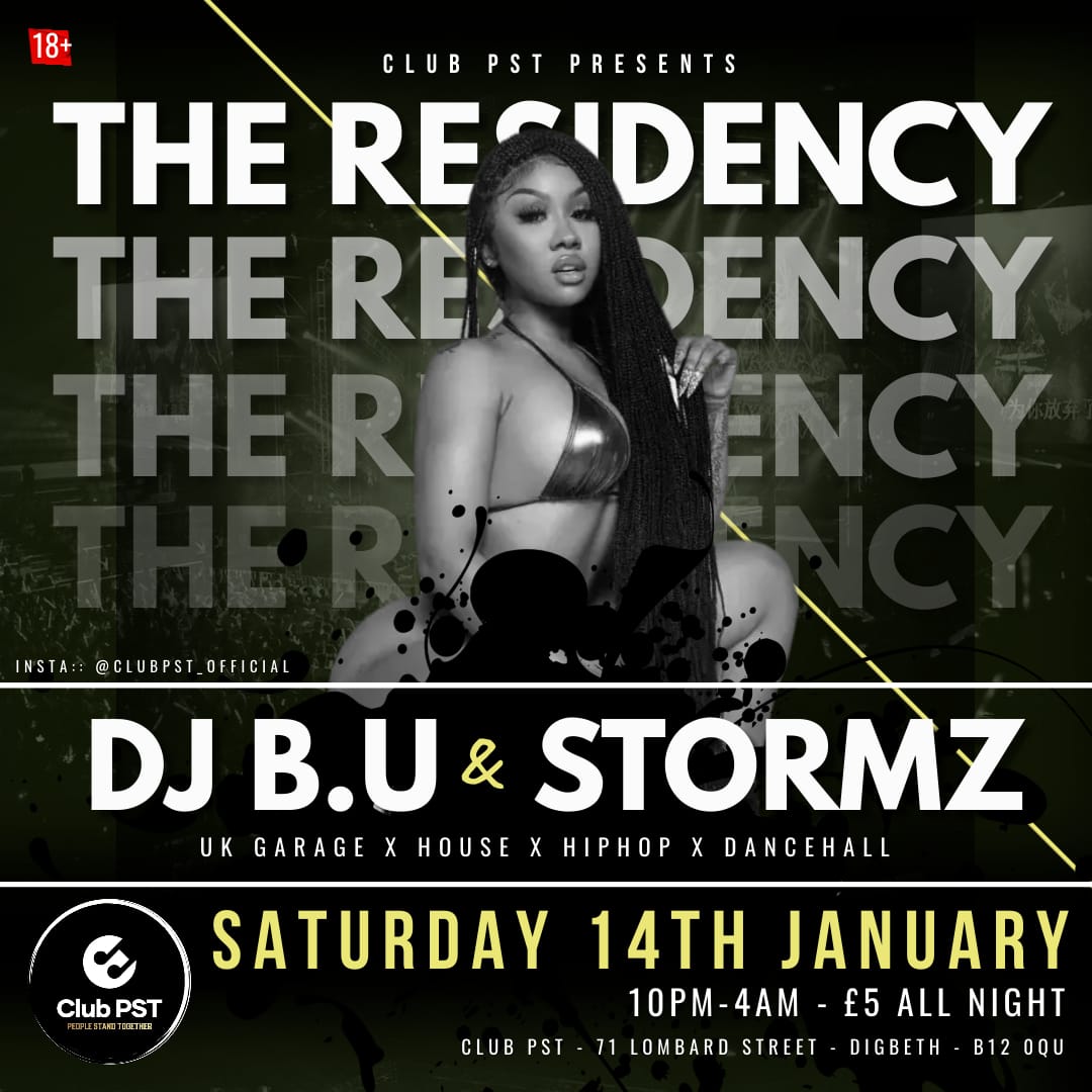 Ready we Ready to parrrrtay 🔥UK Garage 💥House 💥Hip Hop💥Dancehall 💥. Saturday 14th January.