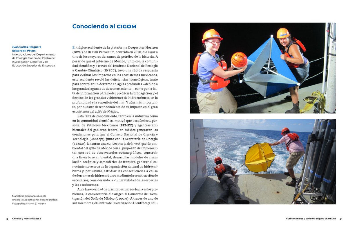 CIGoMorg's tweet photo. Los investigadores Juan Carlos Herguera y Edward Peters, responsable y coordinador del #CIGoM respectivamente, nos invitan a conocer el consorcio en las páginas de la revista Ciencias y Humanidades núm. 3 "Nuestros mares y océanos: el golfo de México" https://t.co/xyYt33vDck