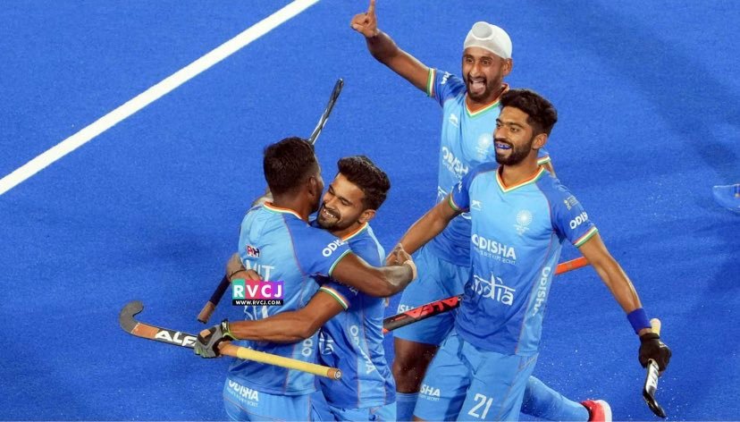 Guddu Chaudhary (@mlasadabad) on Twitter photo हॉकी वर्ल्ड कप के अपने पहले मैच में भारत ने स्पेन पर 2-0 से जीत हासिल कर विश्व कप की विजयी शुरुआत की है। 🇮🇳
टीम इंडिया को बधाई एवं आने वाले मैचों के लिए शुभकामनाएं। 🏑✌️
#HockeyWorldCup2023 #TeamIndia हॉकी वर्ल्ड कप के अपने पहले मैच में भारत ने स्पेन पर 2-0 से जीत हासिल कर विश्व कप की विजयी शुरुआत की है। 🇮🇳
टीम इंडिया को बधाई एवं आने वाले मैचों के लिए शुभकामनाएं। 🏑✌️
#HockeyWorldCup2023 #TeamIndia