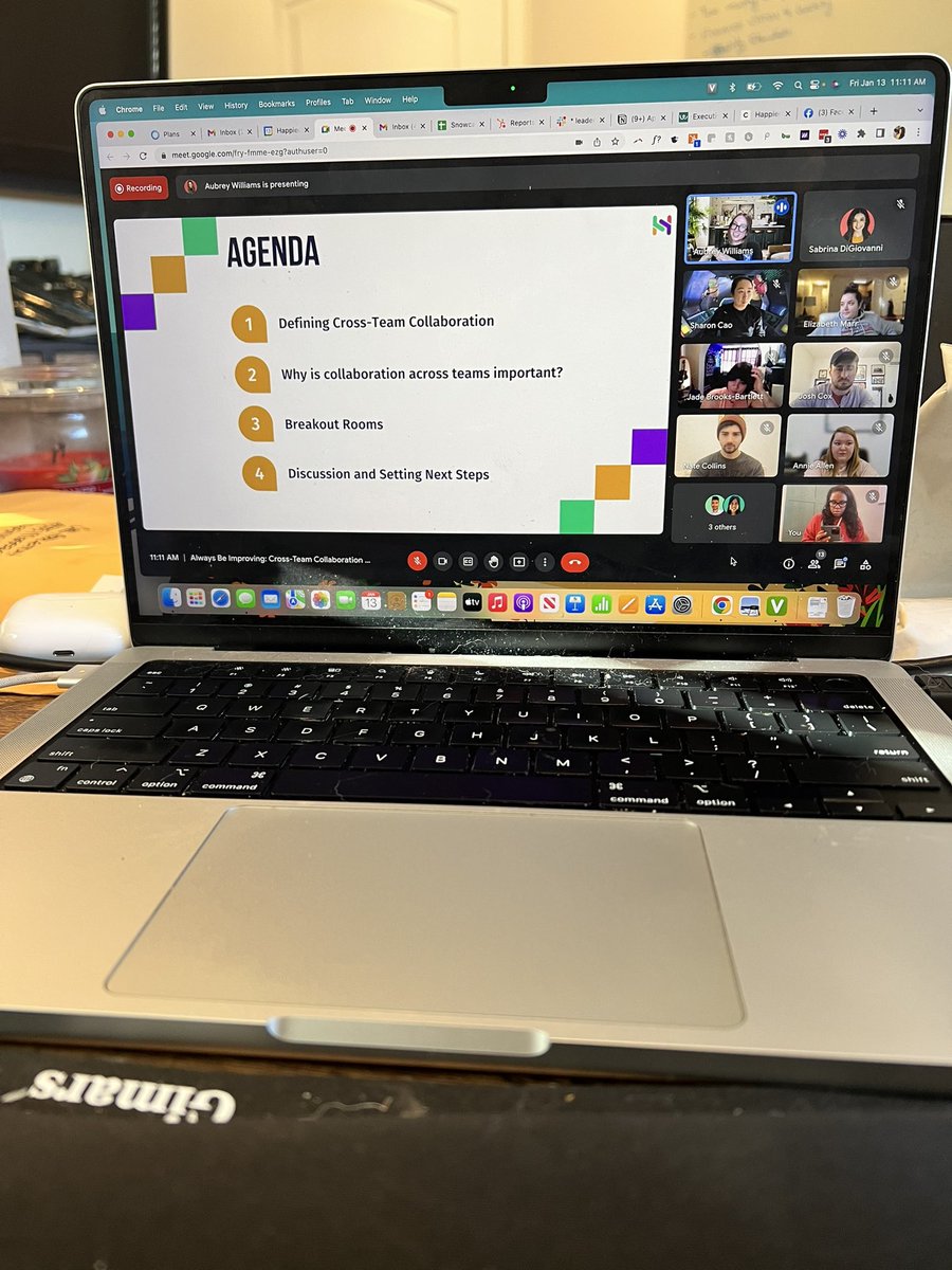 TheAprilJohnson's tweet photo. Every other Friday at @Happied_Co we do an #AlwaysBeImproving session. Team members can sign up to lead a session on a topic of their choice, as long as itβs geared towards personal or professional growth. Wowed by the session this week and the culture weβre building. #CEOLife https://t.co/lRwceXFUfz