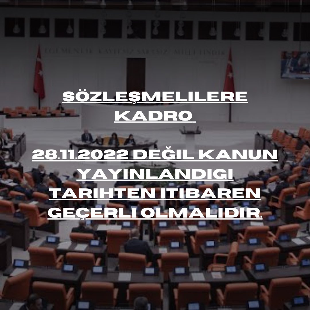 Ugurylcn2426's tweet photo. Kanun yayınlandığı tarihten itibaren geçerli olmalı 28.11.2022 değil..

#28KasımHayır #sözleşmeliyekadro #kadro
@RTErdogan    @_aliyalcin_ @vedatbilgn @TBMMresmi #sözleşmeliyekadro
 @dbdevletbahceli
 @MemurSenKonf  
#BuBekletmeNeden
#28KasımHayır !!! https://t.co/2QyjUZWCXu