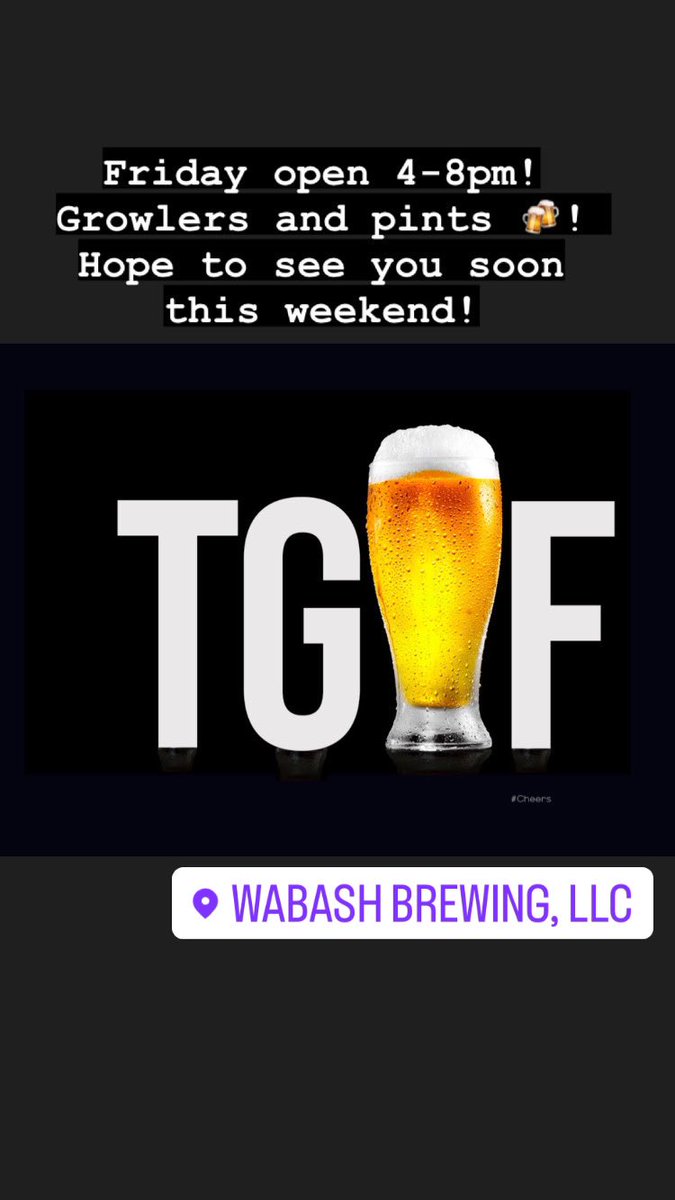 wabashbrewing's tweet photo. Friday 4-8pm and Saturday 12-8pm. https://t.co/kuOsv8V9OA