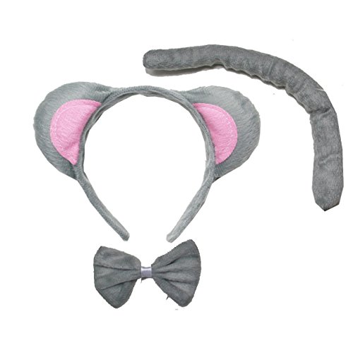 Kirei Sui Kids Gray Mouse Headband Bowtie Tail 3pcs Costume

 LINK: 
 bazingaarshop.com/?l=https://www…
 
 Price: $7.99
#mouseears