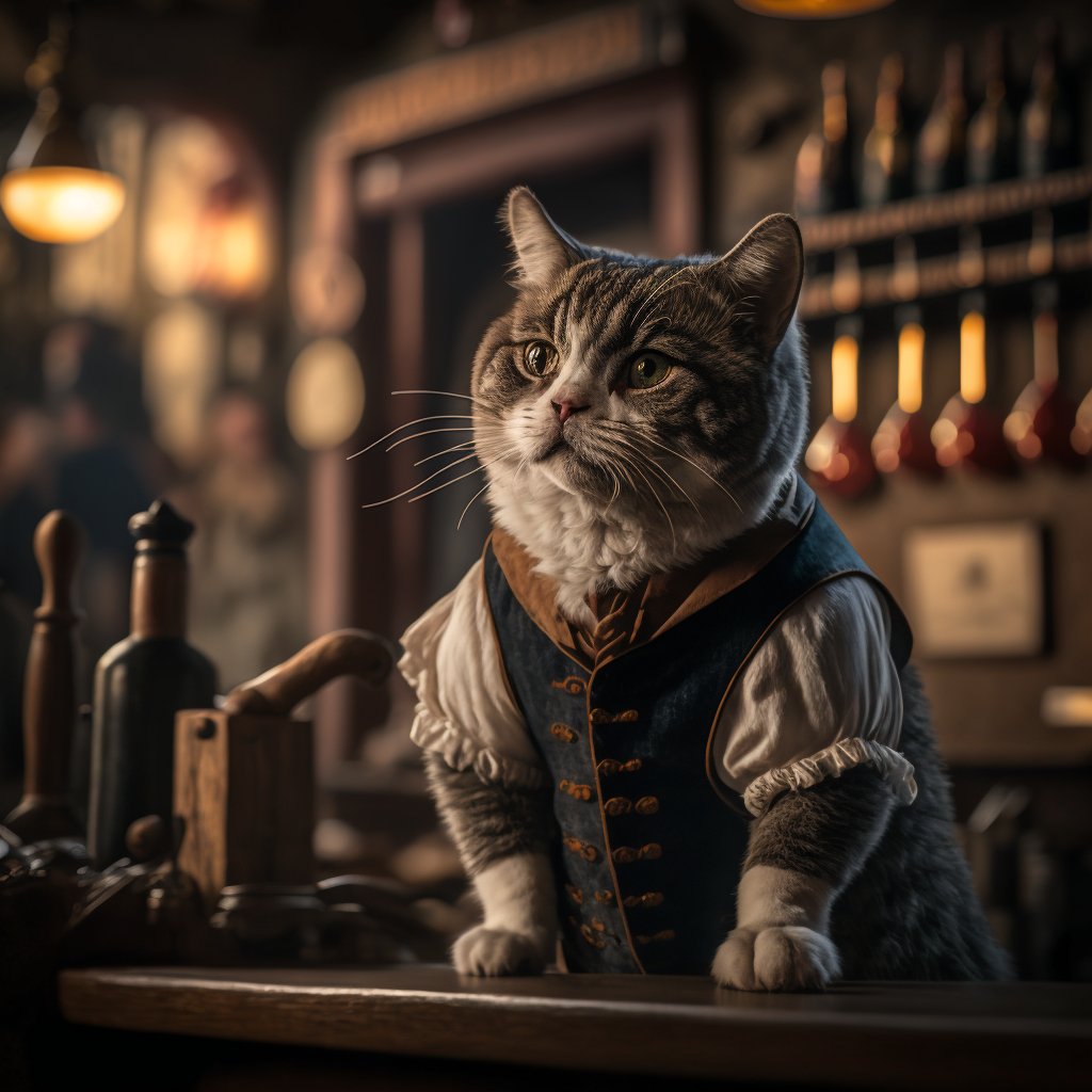 Povik_'s tweet photo. Milky, the innkeeper.

(https://t.co/naakKI60Bz)

#AIart #CatsofTwittter #cats #DnD https://t.co/RvI1EJK1Wc
