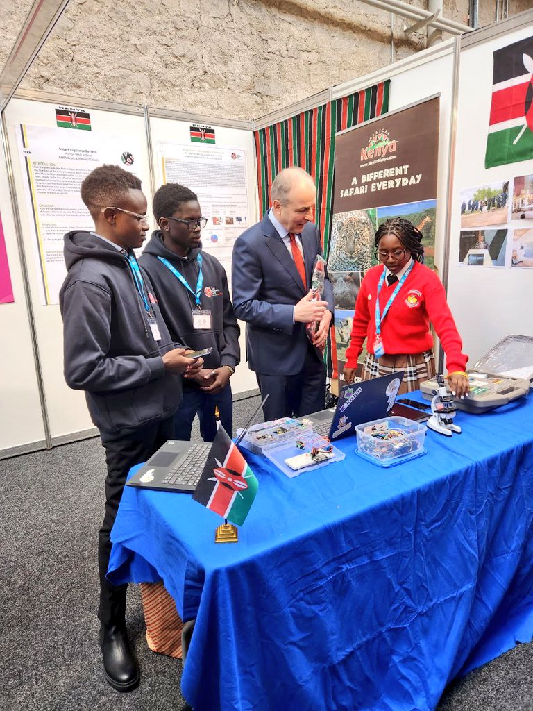 Young Scientists Kenya🇰🇪 (@ystkenya) on Twitter photo The Deputy Prime Minister of Ireland, Prime Minister Tánaiste Micheal Martin also visited our booth! We were humbled to showcase our project to him!
#Ireland #Dublin #BTYSTE2023 #BTYSTE #STEM The Deputy Prime Minister of Ireland, Prime Minister Tánaiste Micheal Martin also visited our booth! We were humbled to showcase our project to him!
#Ireland #Dublin #BTYSTE2023 #BTYSTE #STEM