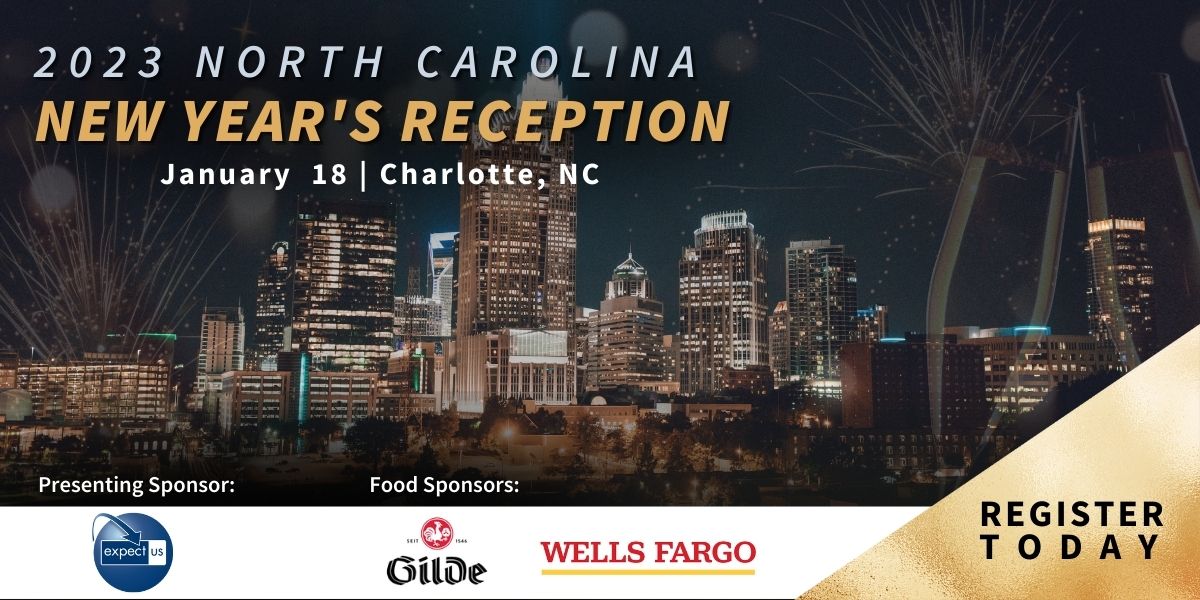 #GACCSouthNorthCarolina

 Join us for our 2023 North Carolina New Year’s Reception at Gilde Brewery #nextweek to kick off the new #networking year!

📆 Thursday, January 19
📍 Gilde Brewery, Charlotte, NC

 Save your seat today and enjoy an evening with traditional German bee ...
