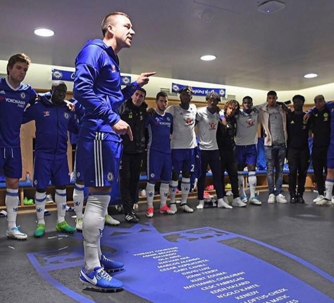 I tell you what we’re lacking most at Chelsea Football Club. A fucking voice in the changing room!