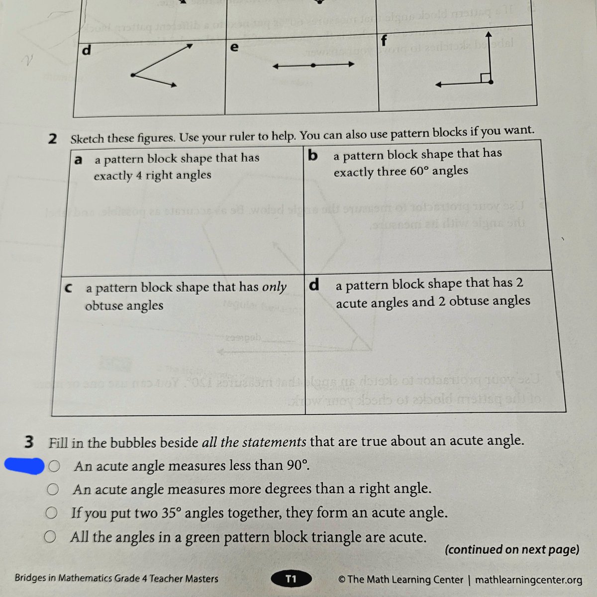 TaylorWendellFE's tweet photo. Yesterday one student said, "I'm not sure if the first choice is right on #3 since it doesn't say more than 0 degrees." He's right. Anything 0 or less is not acute. Now I'm googling what negative angles are classified as since they can't, by definition, be acute, obtuse, etc...🤯 https://t.co/wIuFHqnrqq