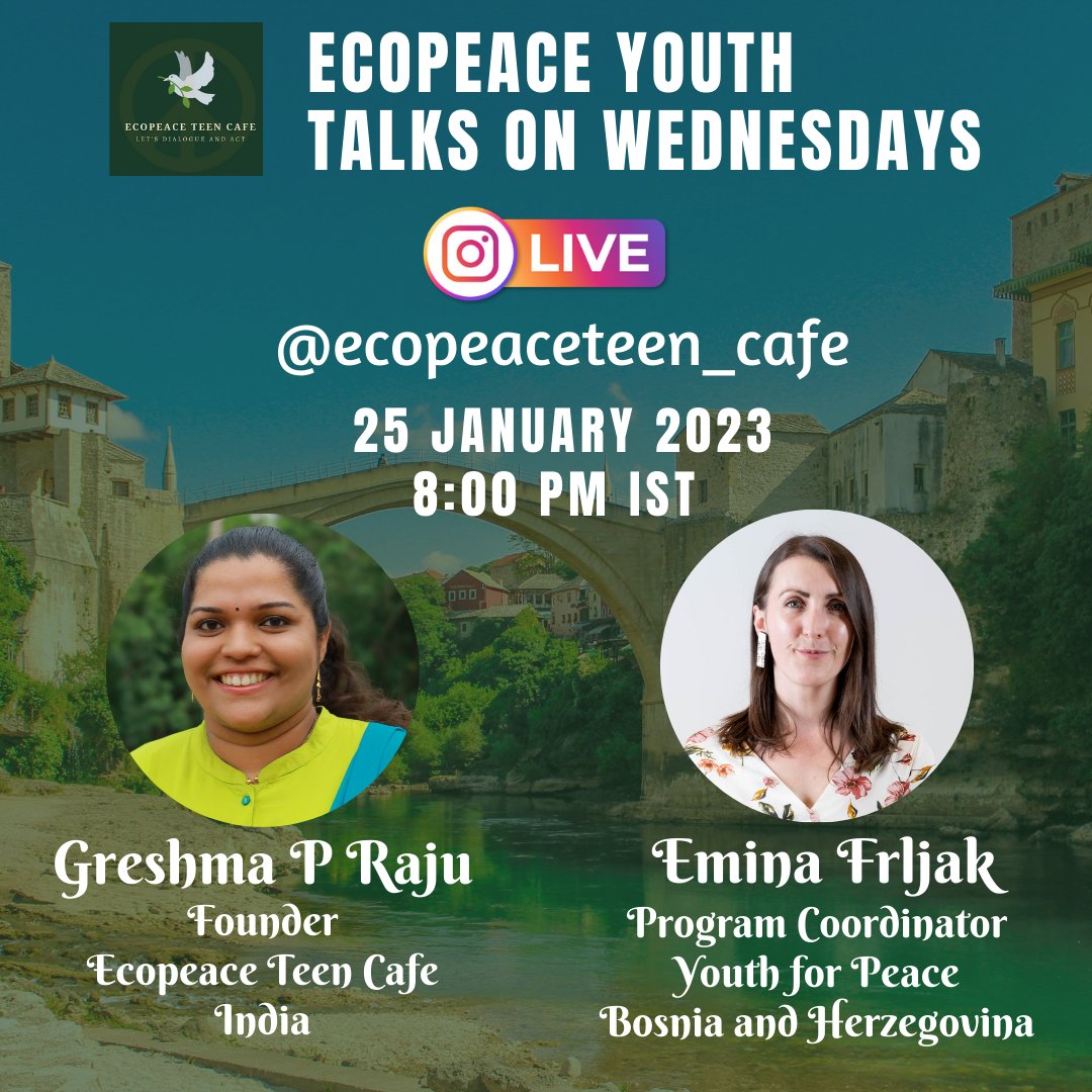 cafe_ecopeace's tweet photo. Join us!!!

We are hosting our first youth talk of 2023 on January 25th at 8 pm IST. https://t.co/q99AzgCa0z