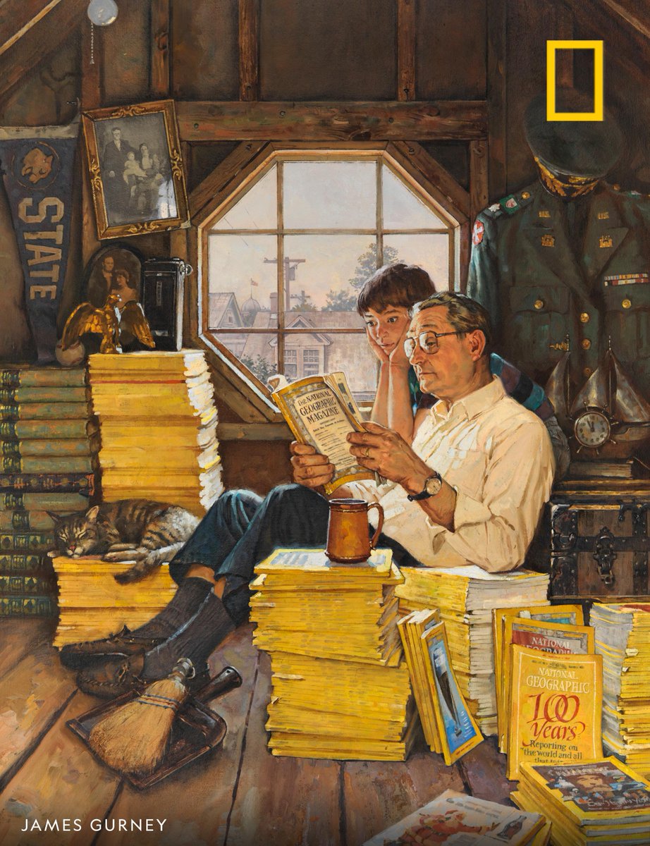 James Gurney illustrates a promotion of the One Hundred Years index of National Geographic.

Happy 135th birthday to National Geographic!