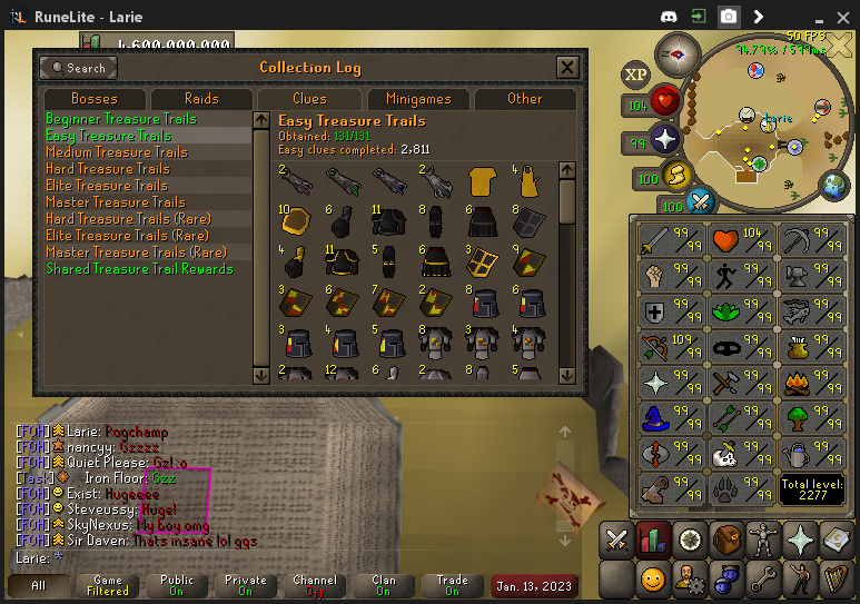 larieosrs's tweet photo. Easy clue log done 2811 kc https://t.co/ra86e48Yxl